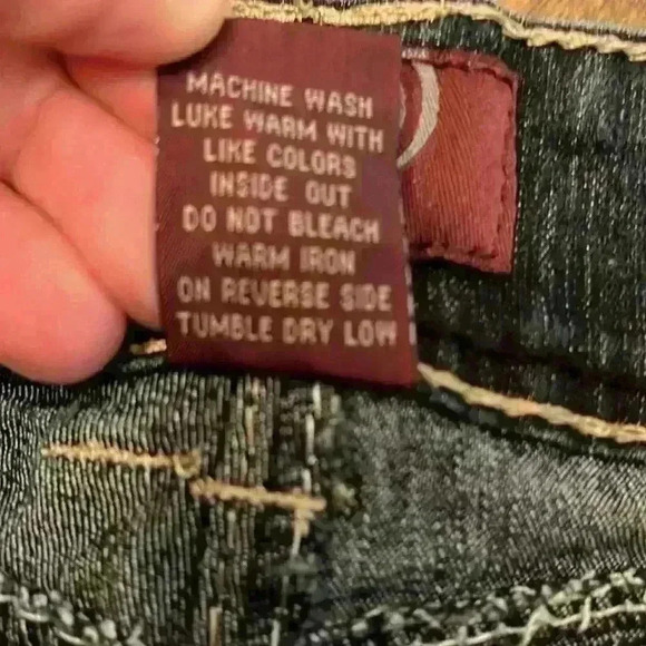 Angels 90s Low Rise Vintage Y2K Bedazzled Jeans Size 10 Dark Wash - Picture 15 of 16